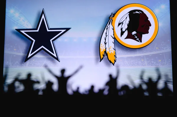 Dallas Cowboys Contro Washington Redskins Supporto Dei Tifosi Nella Partita — Foto Stock