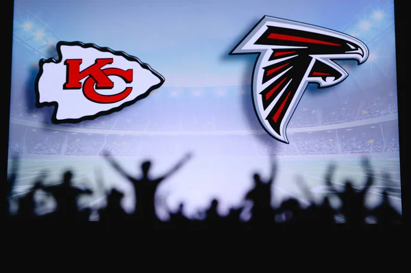 Kansas City Chiefs Kontra Atlanta Falcons Rajongók Támogatják Nfl Game — Stock Fotó