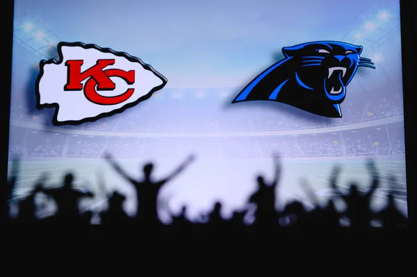 Kansas City Chiefs Contre Carolina Panthers Soutien Des Fans Sur — Photo