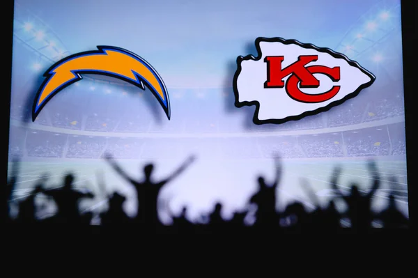 Los Angeles Chargers Kansas City Chiefs Fans Support Nfl Game — Stock Photo, Image