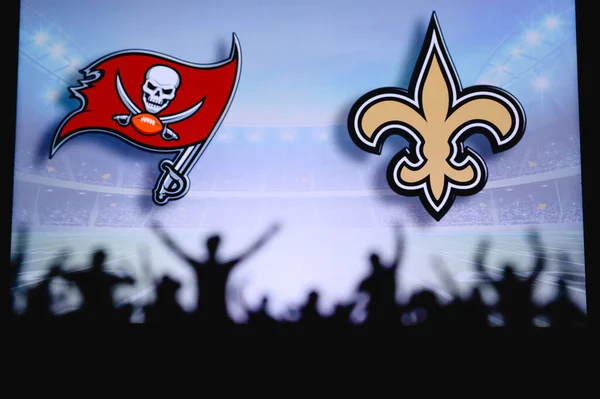 Tampa Bay Buccaneers Contro New Orleans Saints Supporto Dei Tifosi — Foto Stock