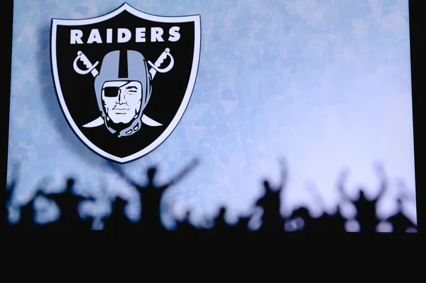 Las Vegas Raiders Les Fans Soutiennent Équipe Professionnelle American National — Photo