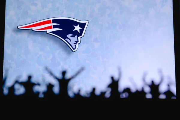 New England Patriots Fãs Apoiam Equipe Profissional American National Foorball — Fotografia de Stock