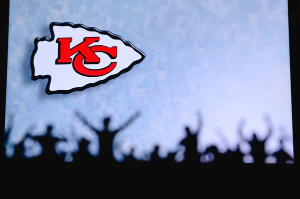 Kansas City Chiefs Fans Ondersteunen Professioneel Team Van American National — Stockfoto