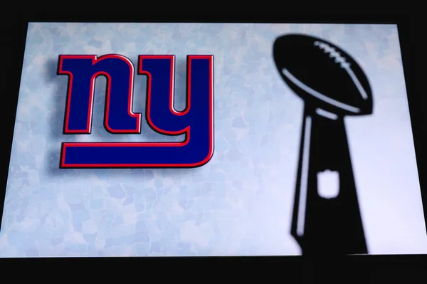 New York Giants Professional American Football Club Silhouette Nfl Trophy — Stock Photo, Image