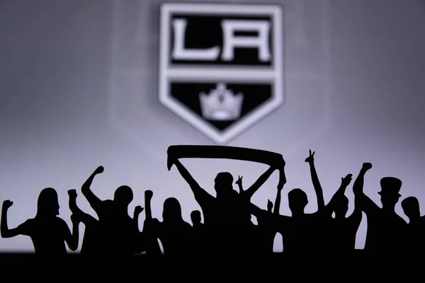 Toronto Canada July Los Angeles Kings Fans Celebrate Support Nhl — Stock Photo, Image