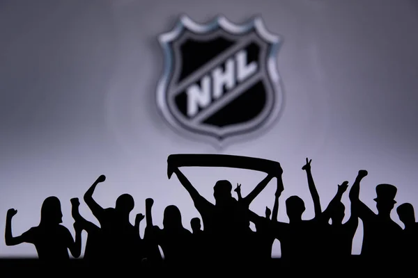 Торонто Канада Лет Поклонники Нхл Празднуют Поддерживают Хоккейную Команду Нхл — стоковое фото