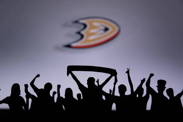 Toronto Kanada Juli Anaheim Ducks Fans Feiern Und Unterstützen Das — Stockfoto
