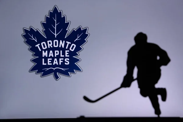 Toronto Canada July Toronto Maple Leafs Concept Photo Silhouette Profesiional — Stock Photo, Image