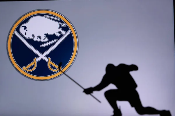 Toronto Canada Anos Logotipo Buffalo Sabres Jogador Profissional Hóquei Nhl — Fotografia de Stock