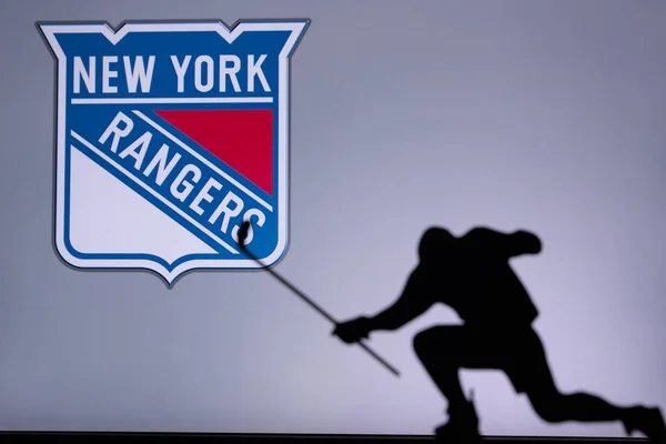 Toronto Canada Anos Logotipo Dos New York Rangers Jogador Profissional — Fotografia de Stock