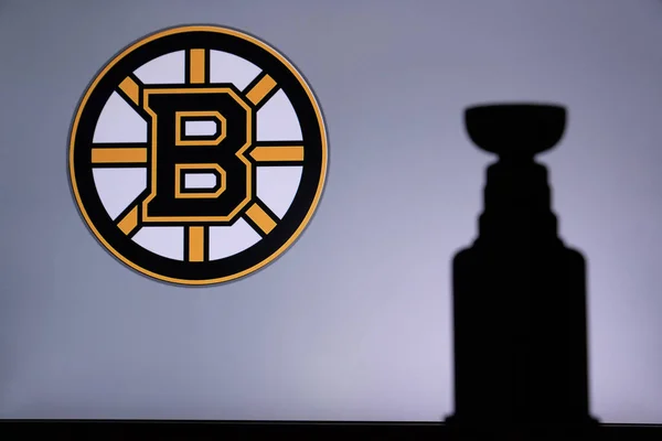 Toronto Canada Anos Boston Bruinslogo Clube Nhl Tela Stenley Cup — Fotografia de Stock