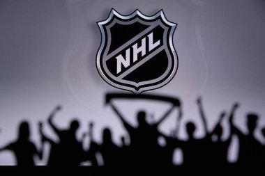 NHL Hokey Kulübü taraftarları NHL hokey takımını kutluyor ve destekliyor.