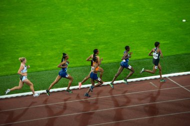 OSTRAVA, CZECH Cumhuriyet, EYLÜL. - Sekiz. 2020: Profesyonel uzun mesafe atletizm bayan yarışı.