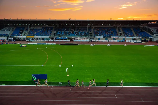 Ostrawa Republika Czeska Wrzesień 2020 Track Field Race Zawodowi Sportowcy — Zdjęcie stockowe