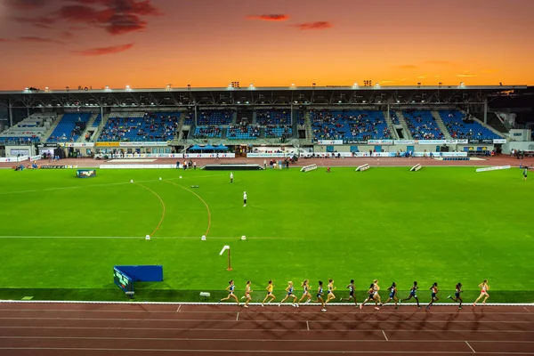 Ostrava Tjeckien September 2020 Professionell Långdistans Spår Och Friidrott Kvinnlig — Stockfoto