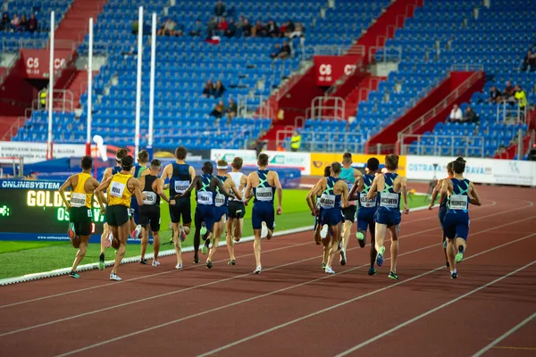 Ostrava Tjeckien September 2020 Start Professionell Friidrott Race Original Tapet — Stockfoto