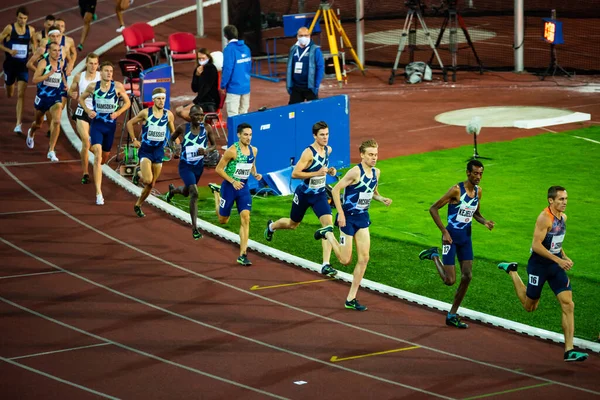 Ostrava República Checa Setembro 2020 Pista Profissional Corrida Campo Atleta — Fotografia de Stock