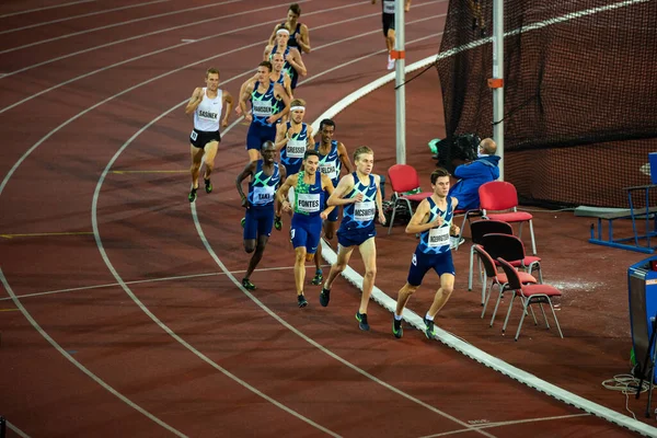 Ostrava República Checa Setembro 2020 Pista Profissional Corrida Campo Atleta — Fotografia de Stock