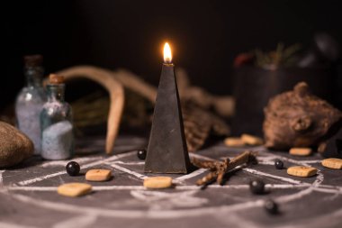 Yanan mumlar ve pentagram çemberiyle dolu bir hayat. Okült, şeytani ve esrarengiz sembollerle kara büyü ayini. Cadılar Bayramı ya da kehanet ayini