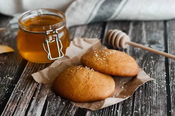 Prăjituri Gustoase Cookie Uri Masă Stilul Țării — Fotografie, imagine de stoc