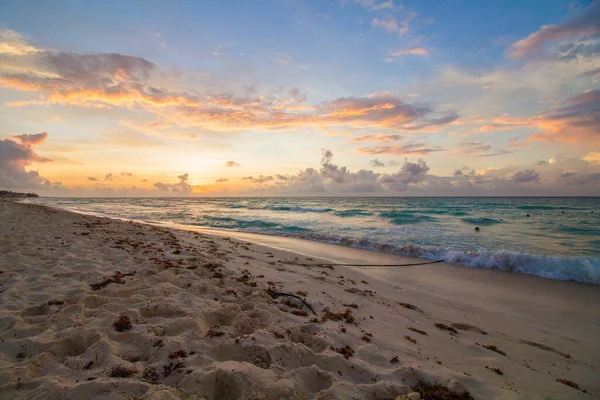 Sol Saliendo Horizonte Mar Caribeño — Foto de Stock