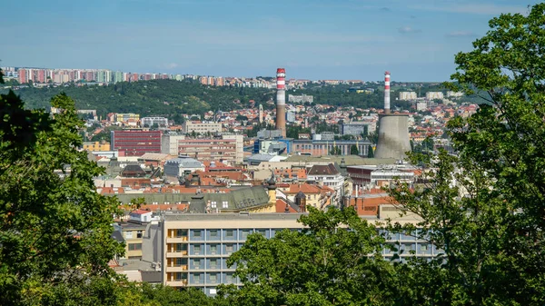 Panorama for the development of the city of Brno from the viewpoint of the Spilberk castle. — Stock Photo, Image