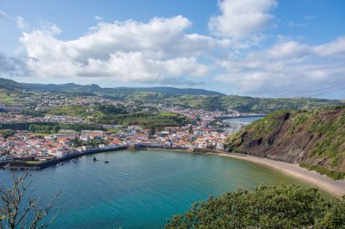Azores takımadalarında yürüyün. Faial Adası 'nın keşfi, Azores. Portekiz, Horta