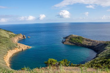 Azores takımadalarında yürüyün. Faial Adası 'nın keşfi, Azores. Portekiz, Horta