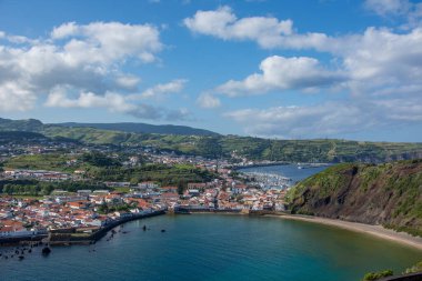 Azores takımadalarında yürüyün. Faial Adası 'nın keşfi, Azores. Portekiz, Horta