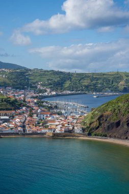 Azores takımadalarında yürüyün. Faial Adası 'nın keşfi, Azores. Portekiz, Horta