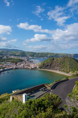 Azores takımadalarında yürüyün. Faial Adası 'nın keşfi, Azores. Portekiz, Horta