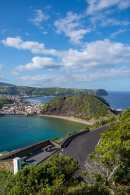 Azores takımadalarında yürüyün. Faial Adası 'nın keşfi, Azores. Portekiz, Horta