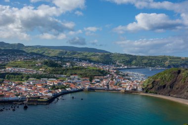 Azores takımadalarında yürüyün. Faial Adası 'nın keşfi, Azores. Portekiz, Horta