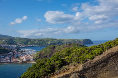Azores takımadalarında yürüyün. Faial Adası 'nın keşfi, Azores. Portekiz, Horta