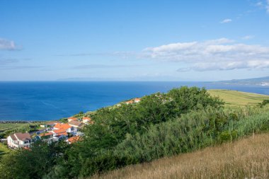 Azores takımadalarında yürüyün. Faial Adası 'nın keşfi, Azores. Portekiz, Horta