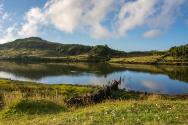 Azores takımadalarında yürüyün. Pico adasının keşfi, Azores. Portekiz. Madalena