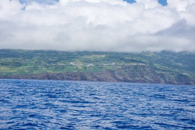 Azores takımadalarında yürüyün. Pico adasının keşfi, Azores. Portekiz. Madalena