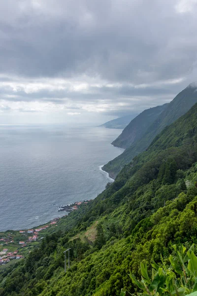 Caminar Por Archipiélago Las Azores Descubrimiento Isla Sao Jorge Azores — Foto de Stock