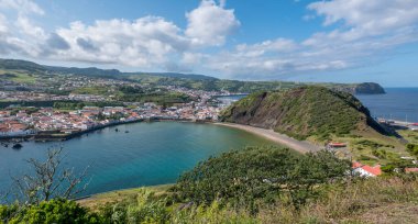 Azores takımadalarında yürüyün. Faial Adası 'nın keşfi, Azores. Portekiz. Avrupa