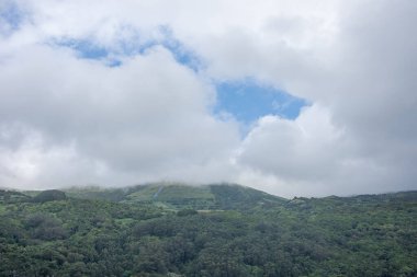 Azores takımadalarında yürüyün. Azores, Sao Jorge adasının keşfi. Portekiz, Velas