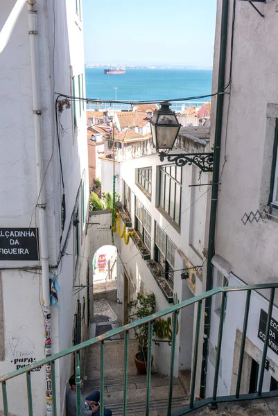 Открытие Города Лиссабона Португалии Романтические Выходные Европе — стоковое фото