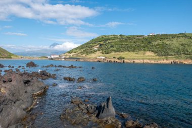 Azores takımadalarında yürüyün. Faial Adası 'nın keşfi, Azores. Portekiz. Avrupa.