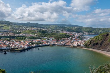 Azores takımadalarında yürüyün. Faial Adası 'nın keşfi, Azores. Portekiz. Avrupa.