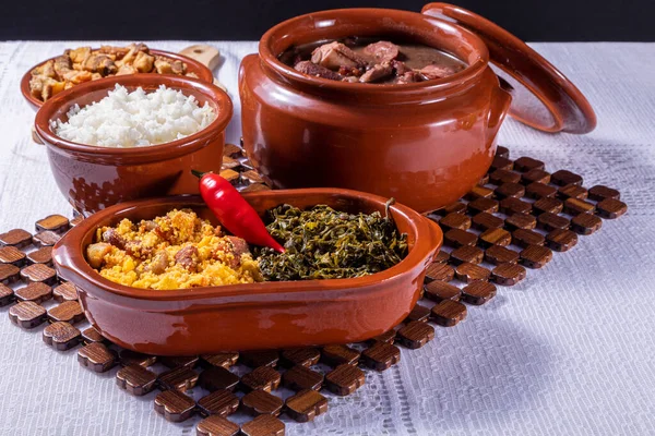 Feijoada Βραζιλιάνικη Κουζίνα Παράδοση Και Τυπικό Φαγητό — Φωτογραφία Αρχείου