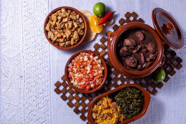 Feijoada Tradice Brazilské Kuchyně Prostorem Pro Text — Stock fotografie