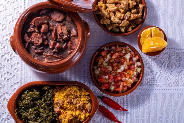 Feijoada Tradición Culinaria Brasileña Con Espacio Para Texto — Foto de Stock