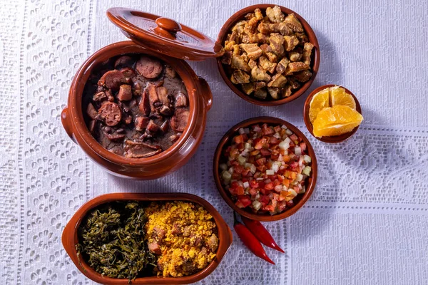 Feijoada Tradição Gastronômica Brasileira Com Espaço Para Texto — Fotografia de Stock