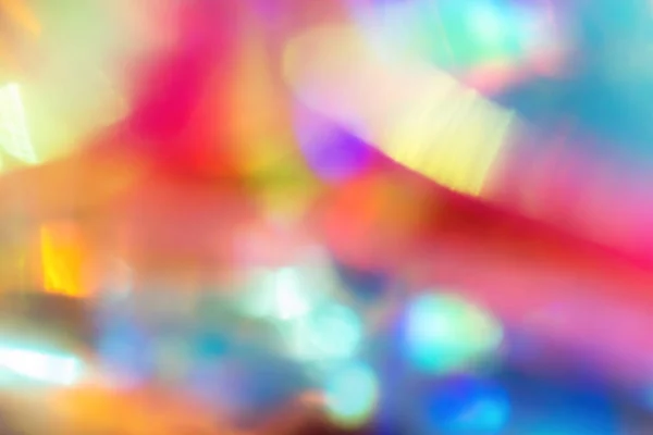 Unscharfer Holografischer Hintergrund Mit Leuchtenden Regenbogenfunkeln Regenbogen Hintergrund — Stockfoto
