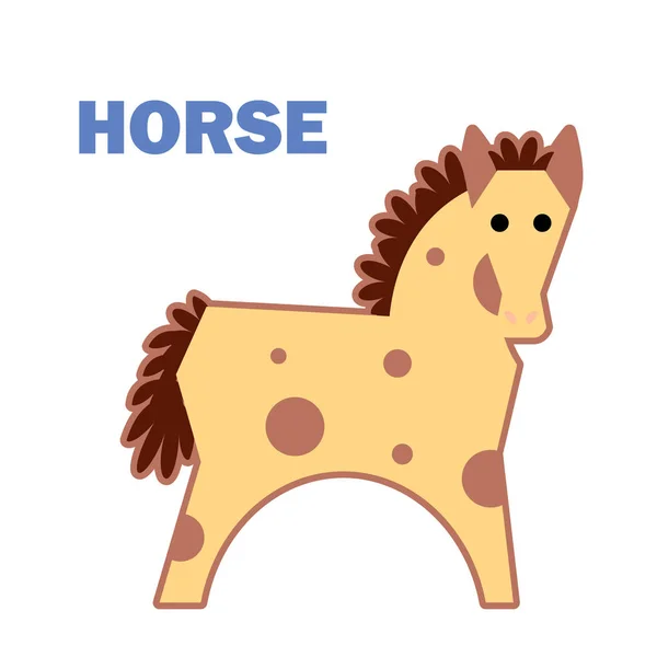 Cavalo animal de fazenda isolado — Vetor de Stock
